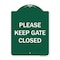 Signmission Please Keep Gate Closedplease Keep Gate Closed Heavy-Gauge Aluminum Sign, 24" x 18", GW-1824-9789 A-DES-GW-1824-9789 - alternate 1